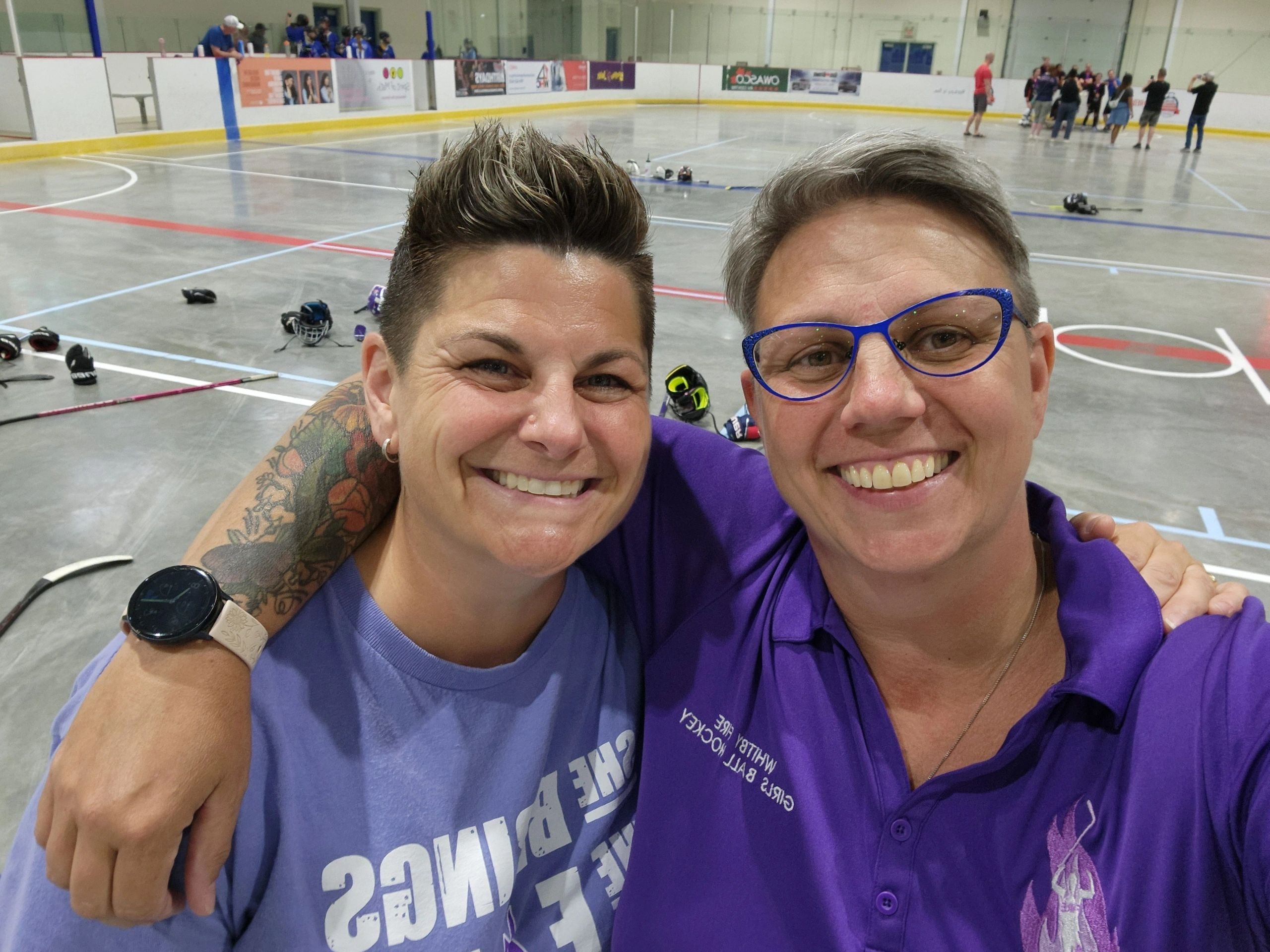 Player in purple jersey
